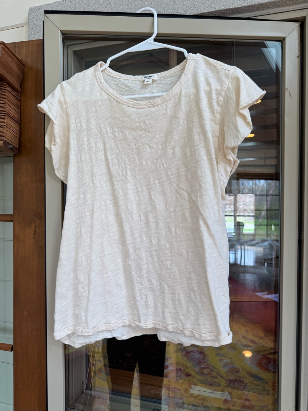 dylan Cream Short Sleeve Slub Tee